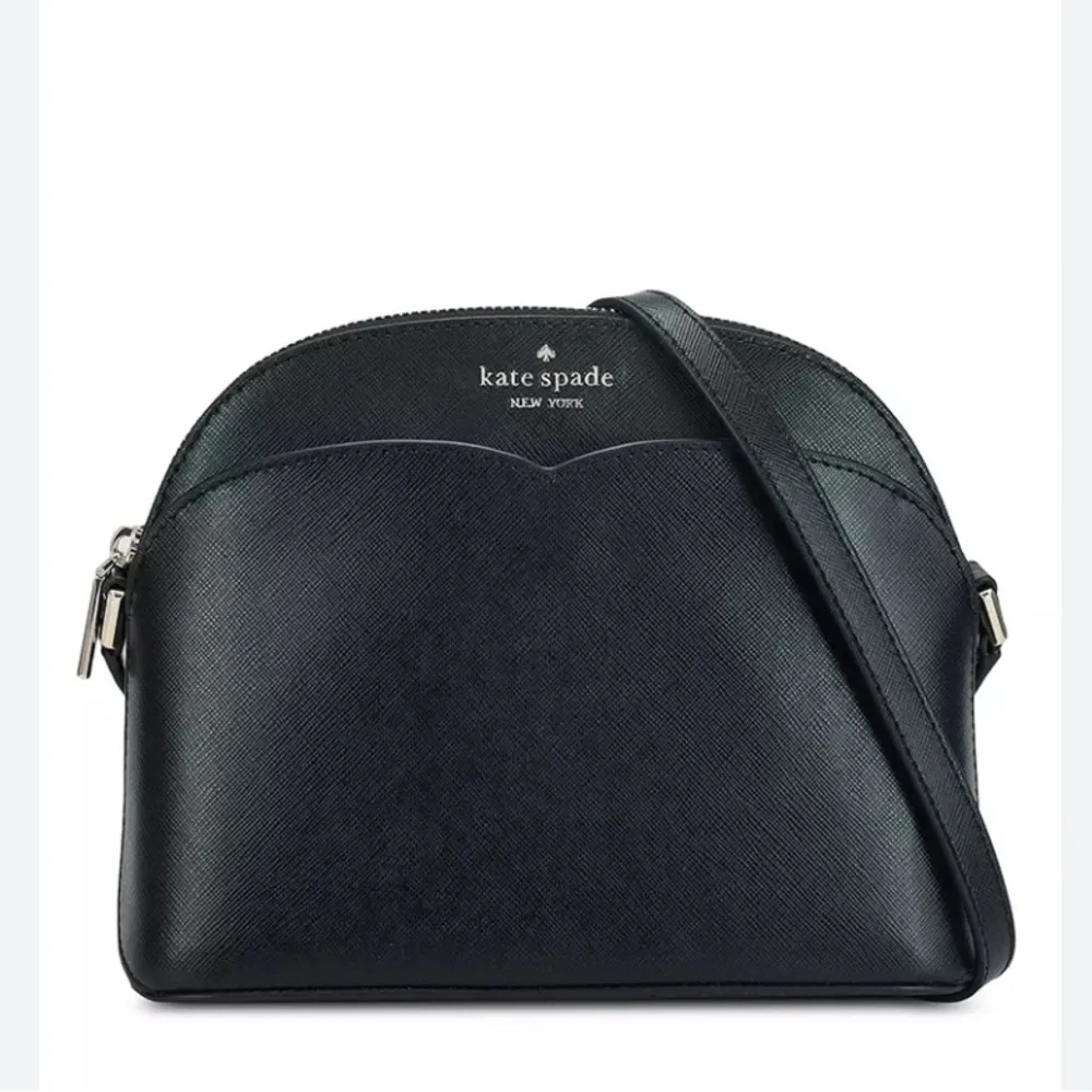 New Kate Spade New York Medium Dome Satchel Saffiano Leather Black with tags⭐️⭐️ - Picture 5 of 16